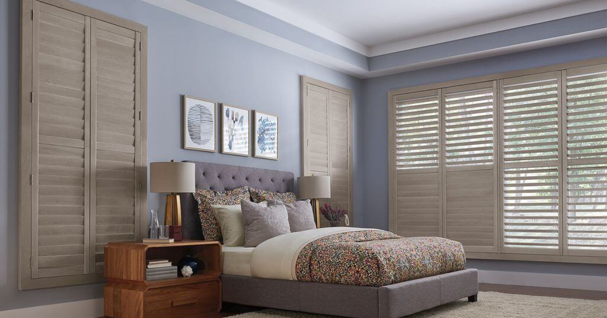 Graber Tan Wood Shutters